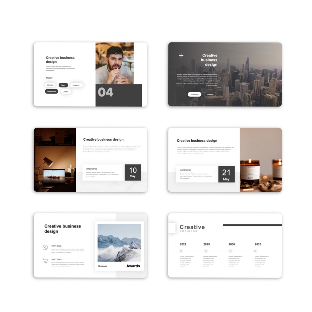 Google Slides-Black White Business Proposal PowerPoint Template