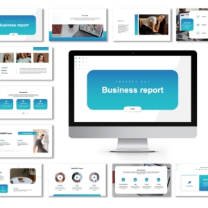 2 in 1 Blue & Red Business Analyze Report Template