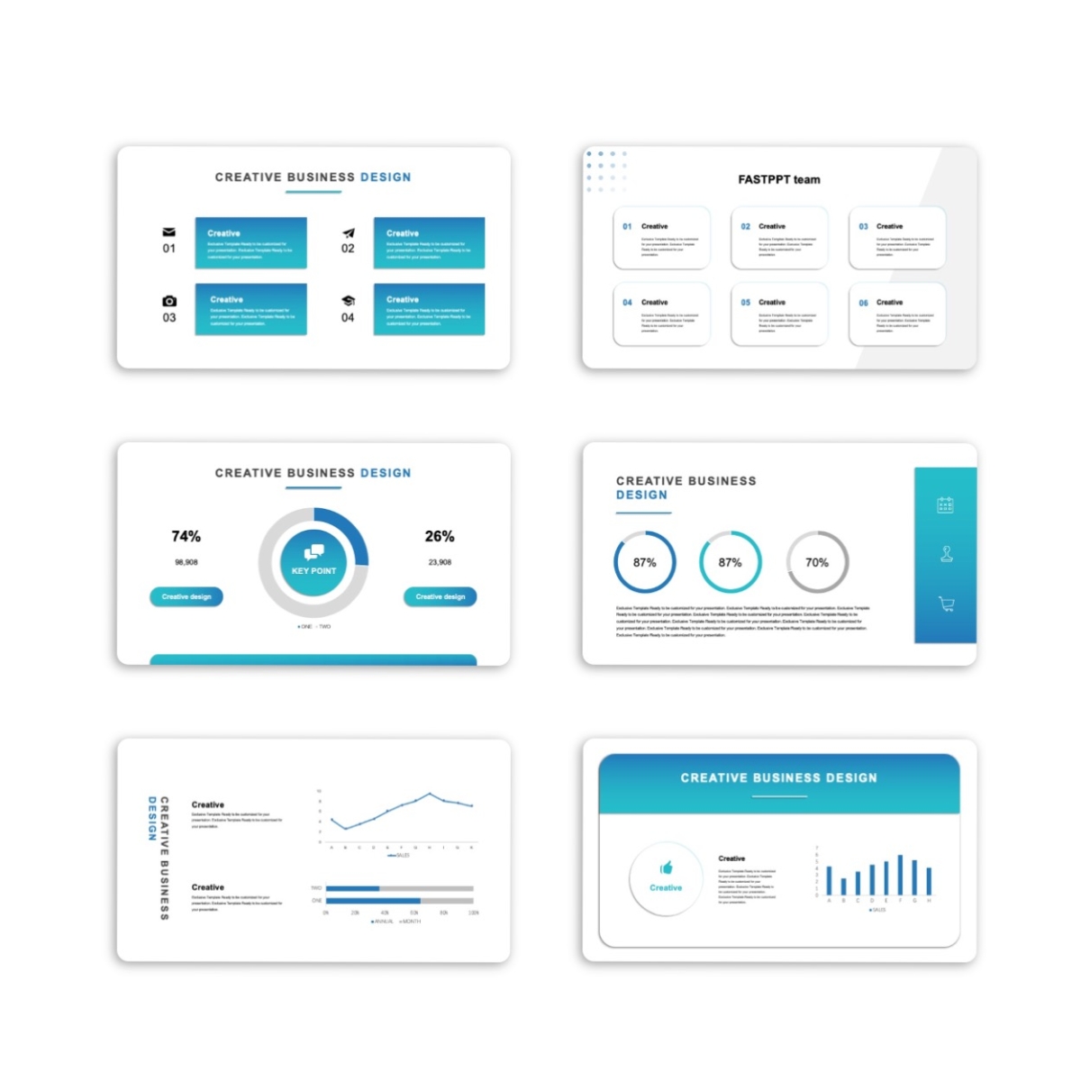2 in 1 Blue & Red Business Analyze Report Template
