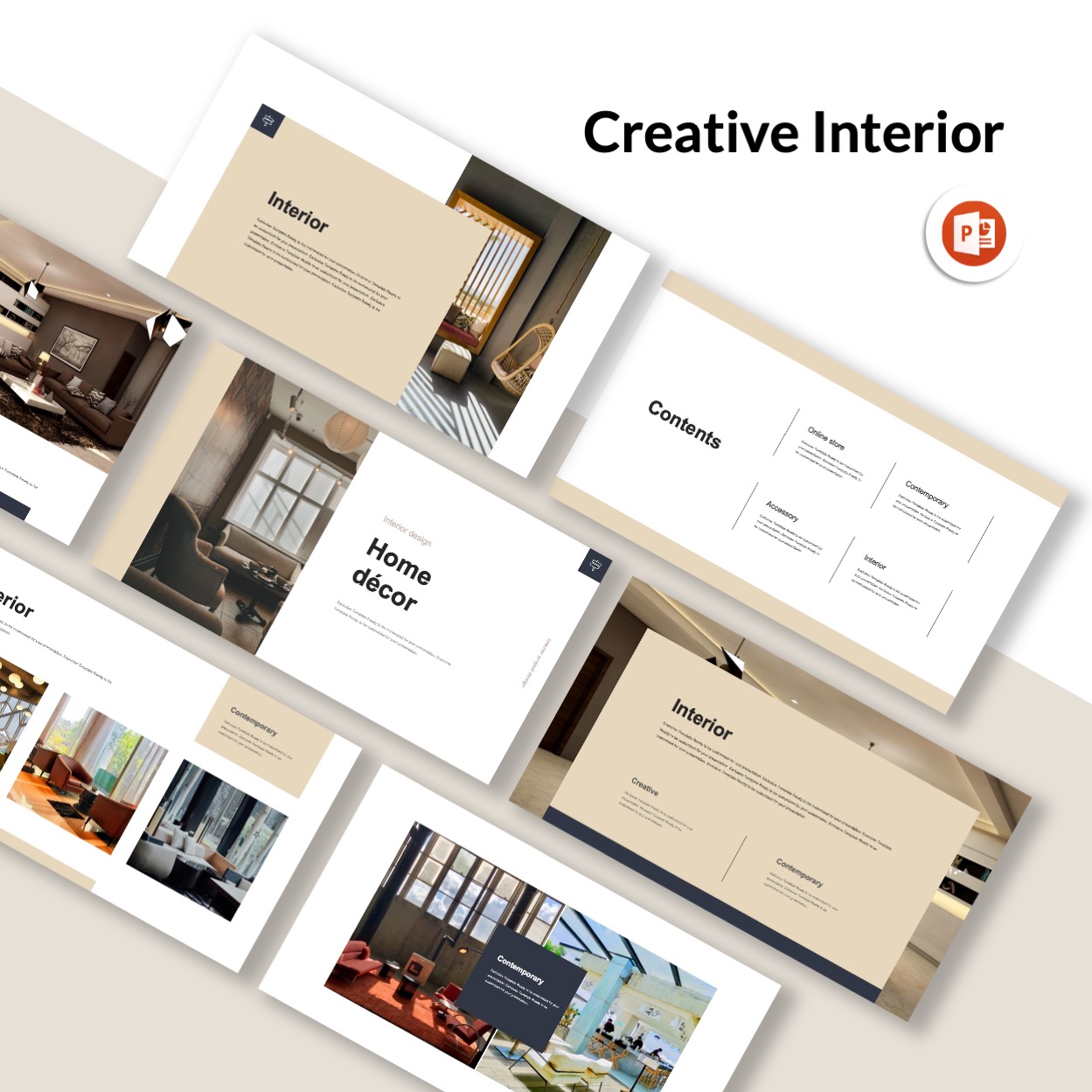 Creative Interior Studio PowerPoint Template – Original and High ...