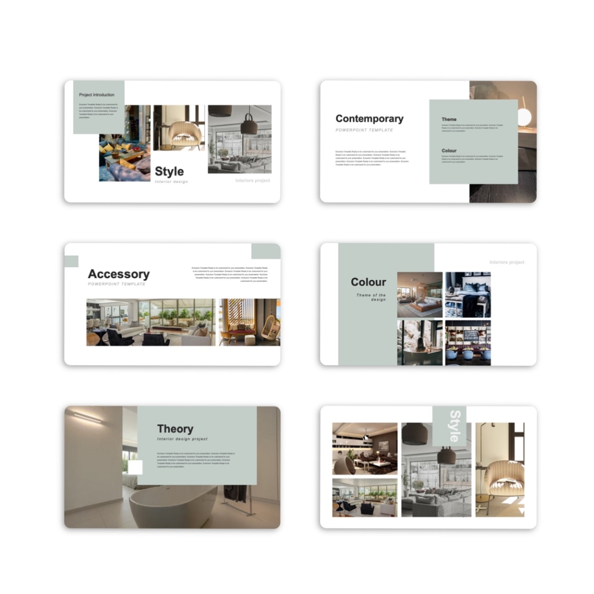 Google Slides-Creative Contemporary Interior Design Template