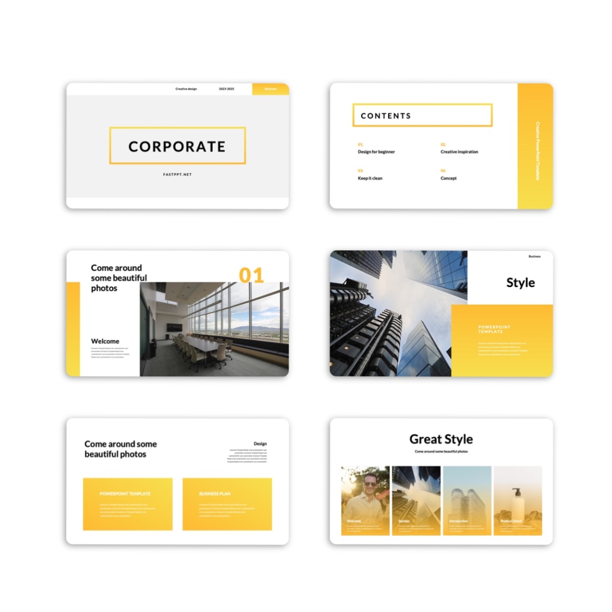 Google Slides-2 in 1 Corporate Professional PowerPoint Template