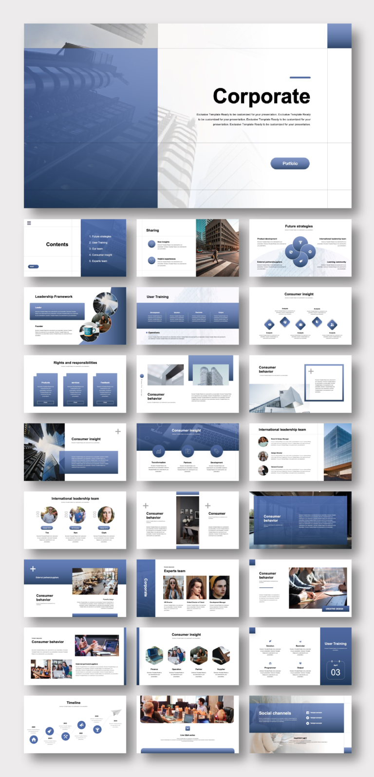 Clean Simple Corporate PowerPoint Template – Original and High Quality ...