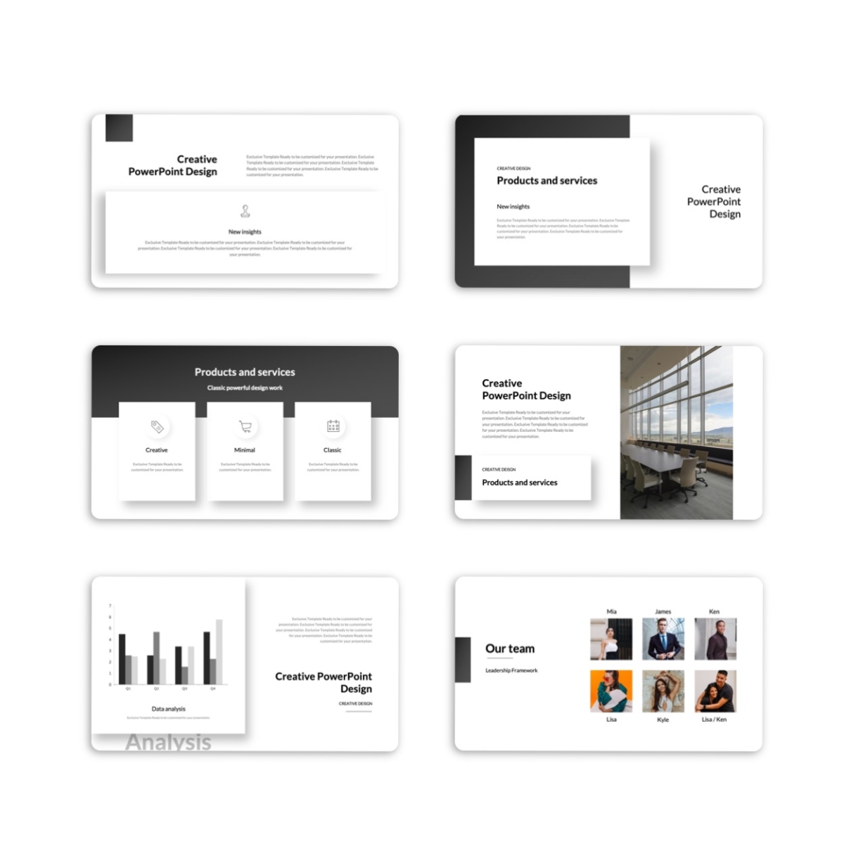 Google Slides-Cool Black Corporate Presentation Design