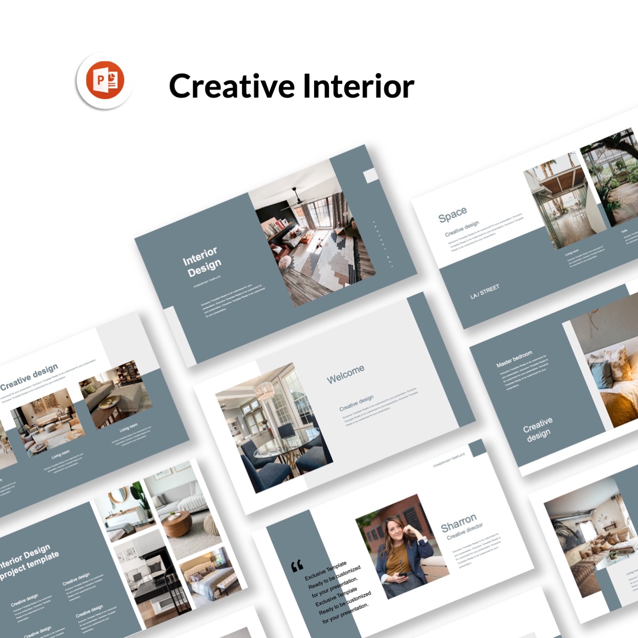 Simple Modern Creative Interior PowerPoint Template – Original and High ...