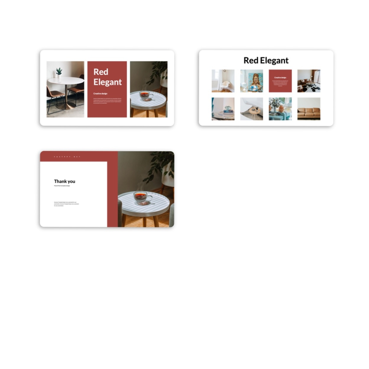 Google Slides-Red Elegant Interior Project Template