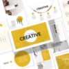 CREAM-Yellow Creative Marketing PowerPoint Template