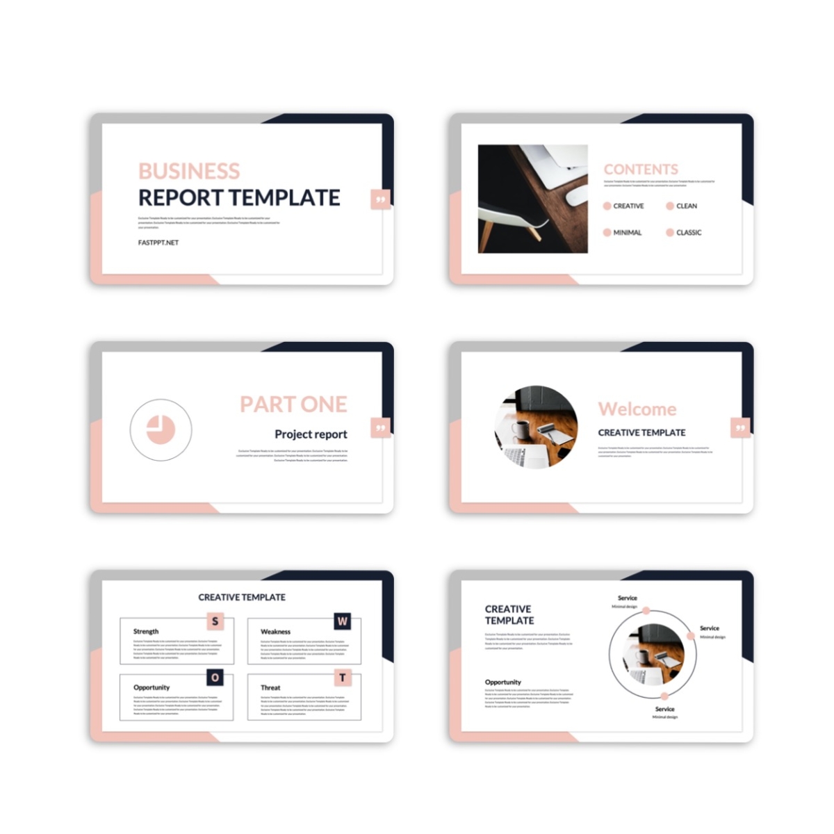 Classic Creative Report PowerPoint Template