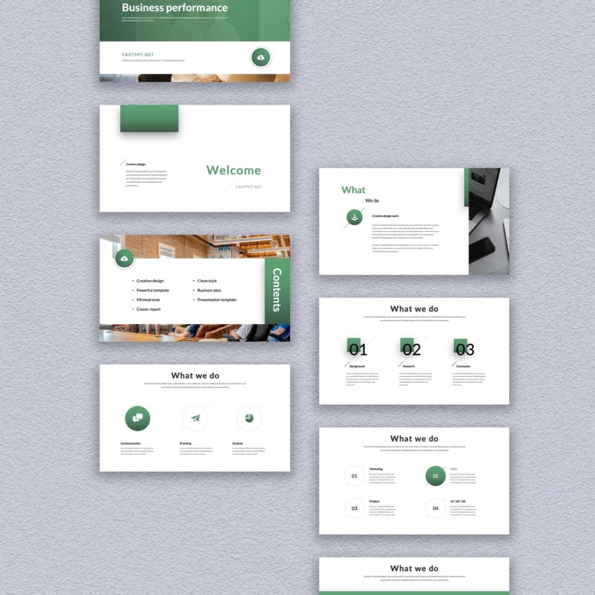 3 in 1 Business Simple Clean PowerPoint Template