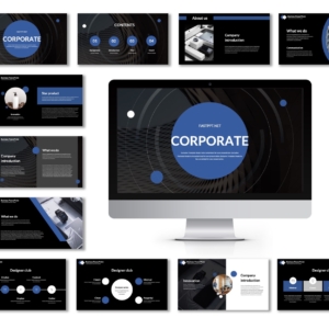 Cool Black Corporate Presentation Template