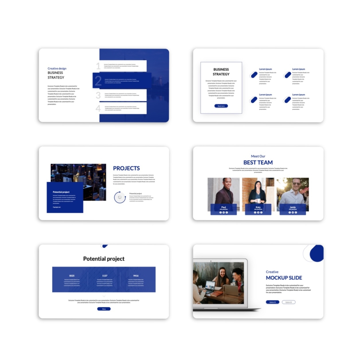 Cool Blue Business Corporate Template