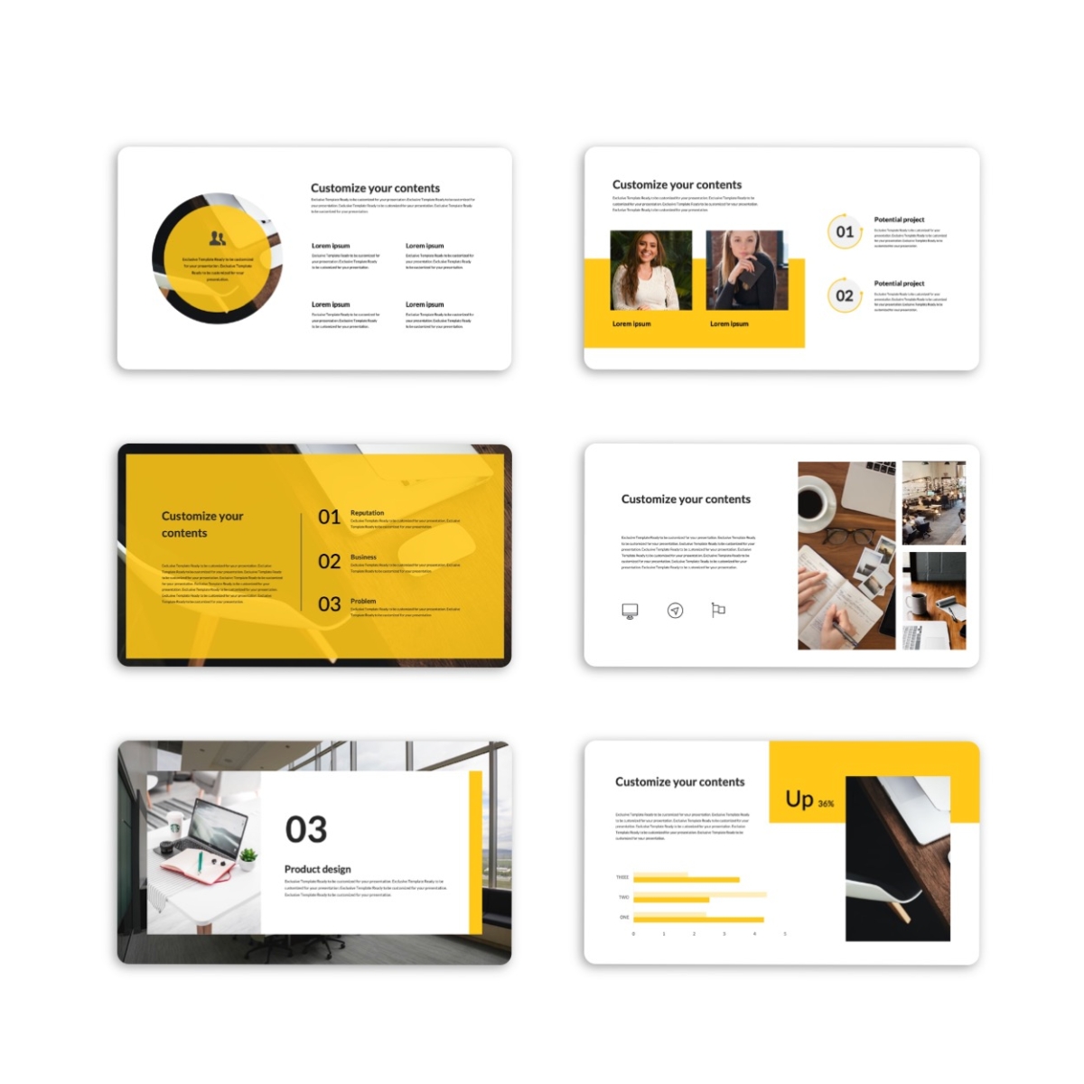 Minimal Creative Yellow Presentation Template