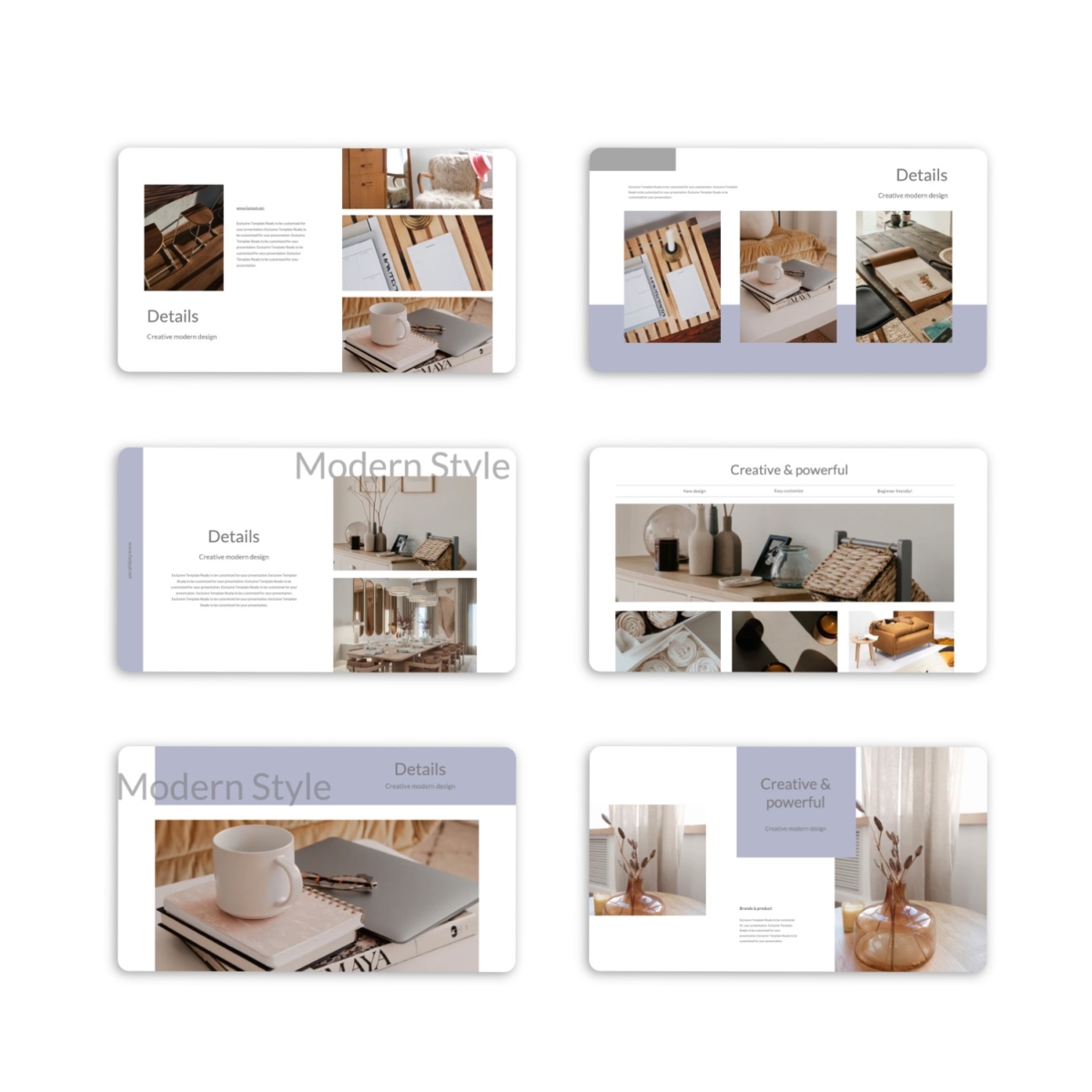 Clean Fashion Home Decor PowerPoint Template