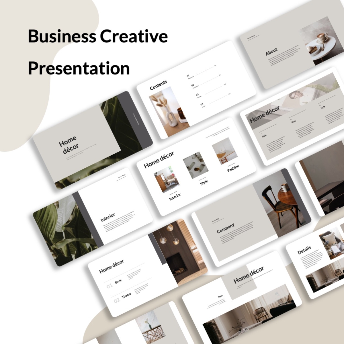 Minimalist Creative Interior PowerPoint Template