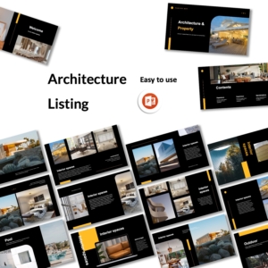 Black and Yellow Architecture Listing Presentation Template