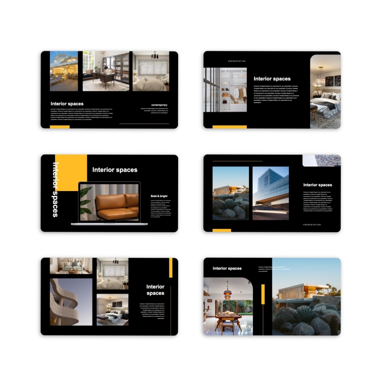 Black and Yellow Architecture Listing Presentation Template