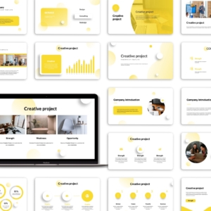 2 in 1 Yellow and Red Project Presentation Template