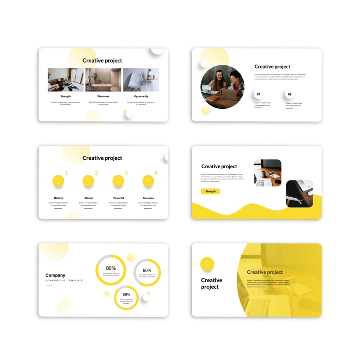 2 in 1 Yellow and Red Project Presentation Template