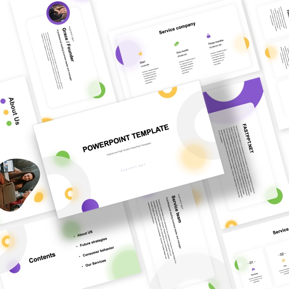 Candy Colorful Trending Creative PowerPoint Template
