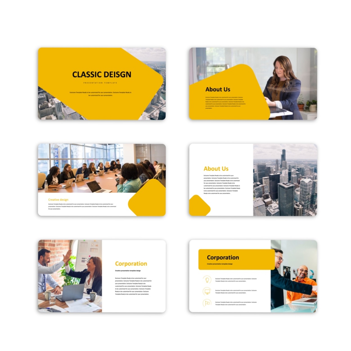 Classic Yellow Creative Project Report Template
