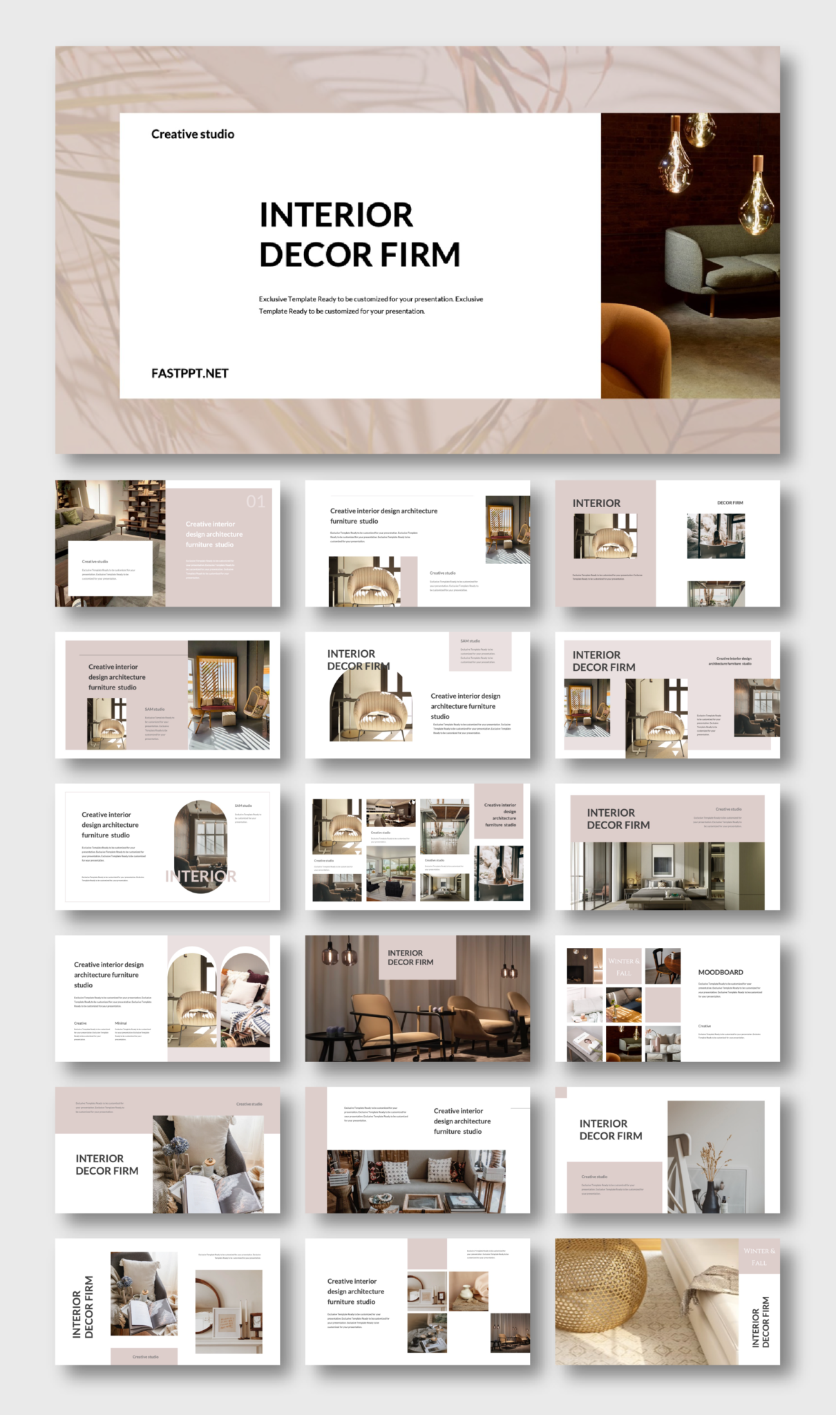 Creative Elegance Interior Design PowerPoint Template – Original and ...