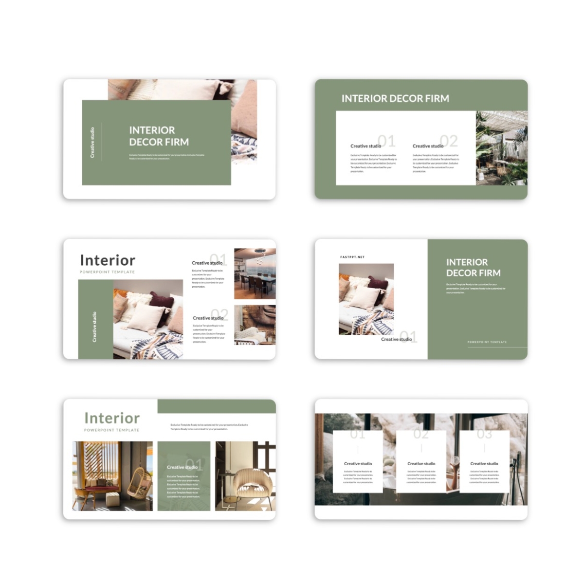 Clean Simple Home Interior Project PowerPoint Template