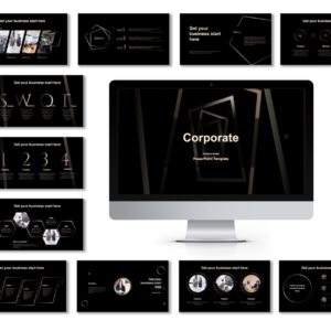 Black Golden Creative Corporate Design Presentation Template