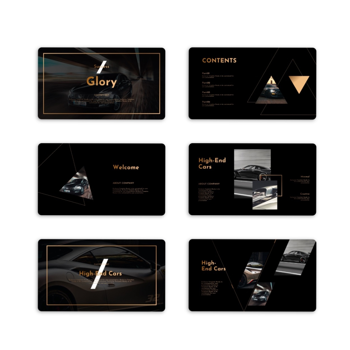 Glory Black Creative Business PowerPoint Template