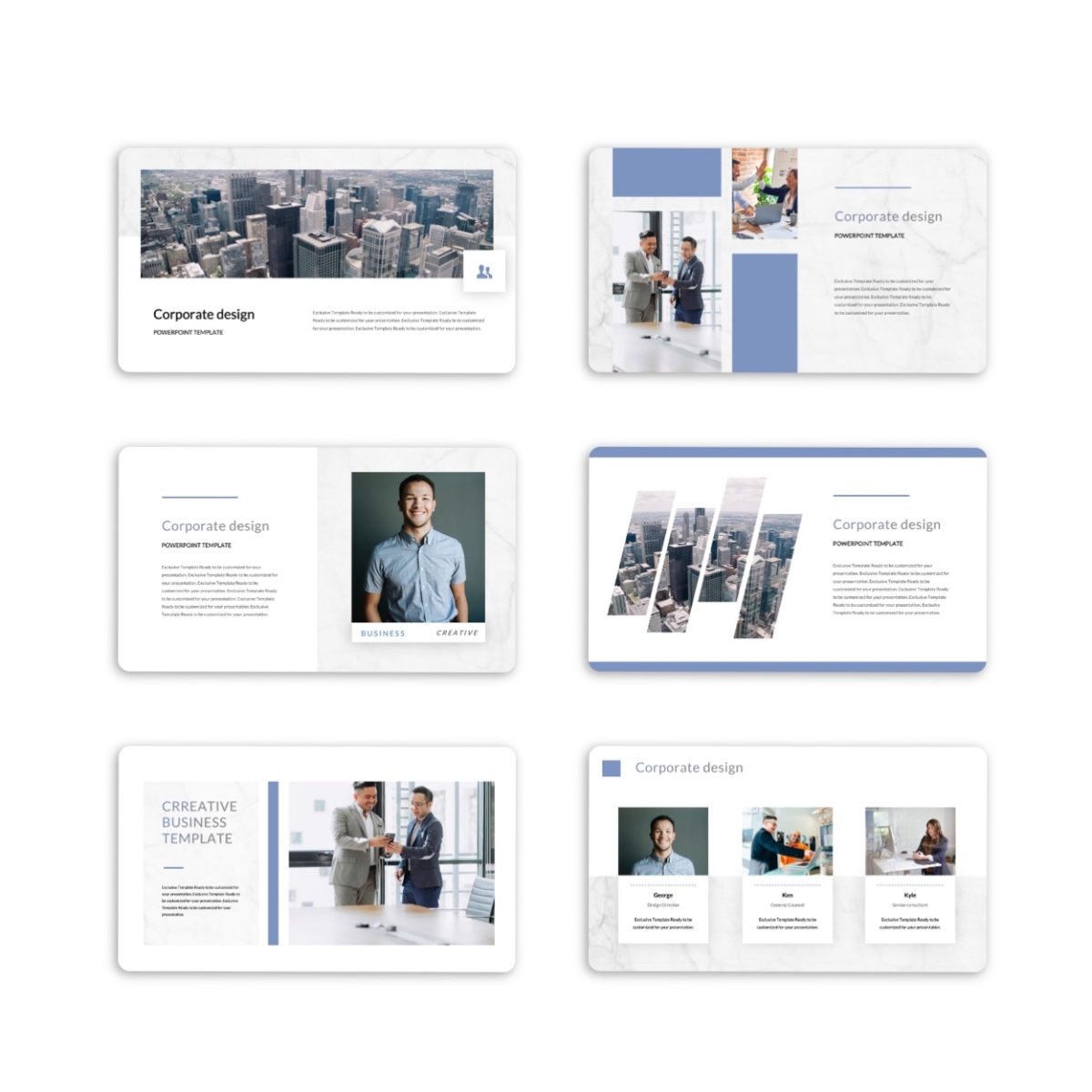Clean Marble Creative Design PowerPoint Template