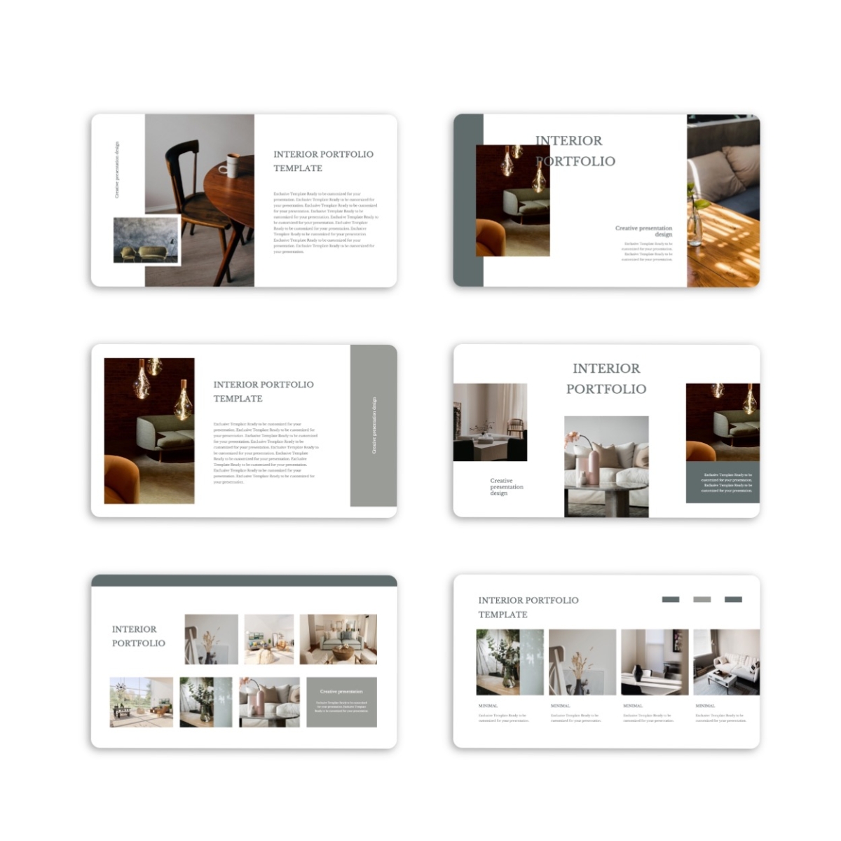 Clean Minimalistic Interior Design PowerPoint Template