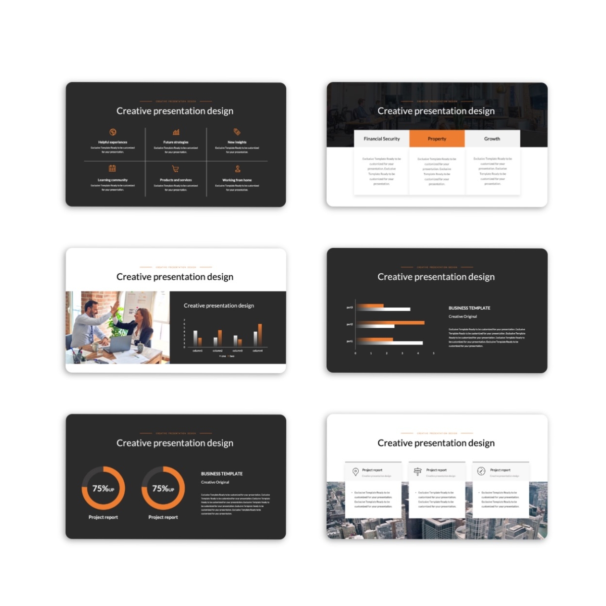 Black Orange Creative Multipurpose Powerpoint Template