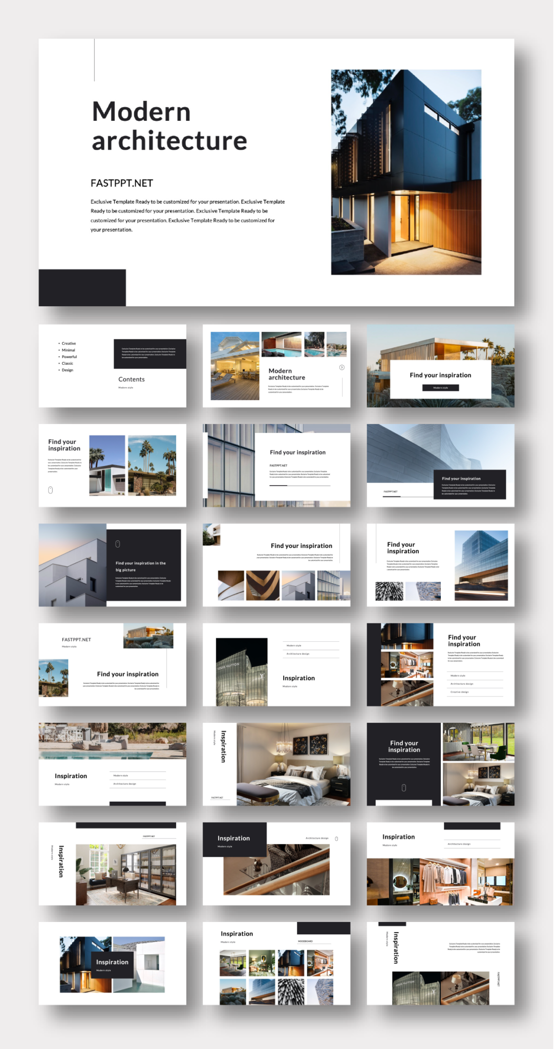 Architecture Interior Concept Proposal PowerPoint Template – Original ...