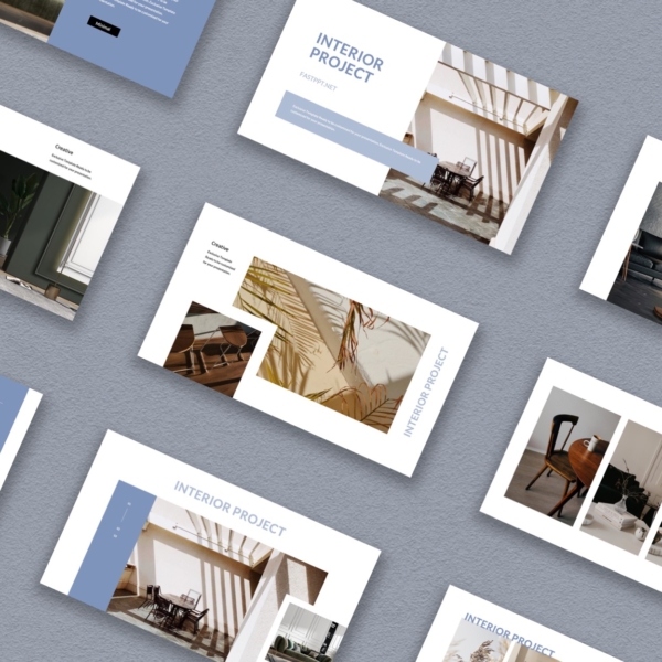 Interior Project Photo Layout PowerPoint Template – Original and High ...