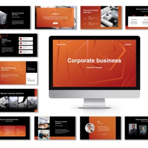 Dark Theme Gradient Presentation Template