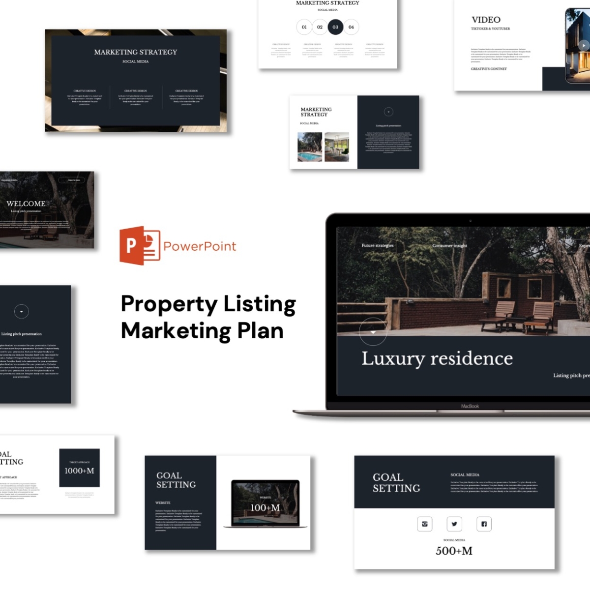 Property Listing Marketing Plan Presentation Template