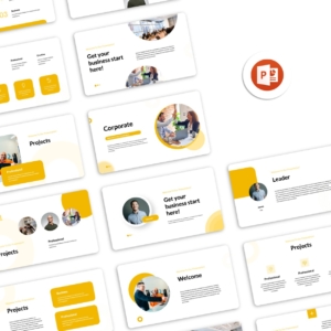 Yellow Minimalism Creative Design PowerPoint template