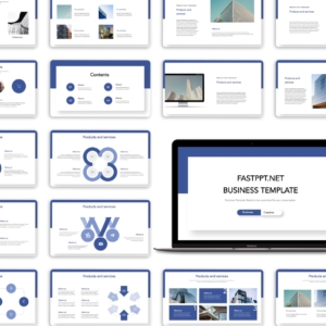 Blue Clean Business Report Presentation Template