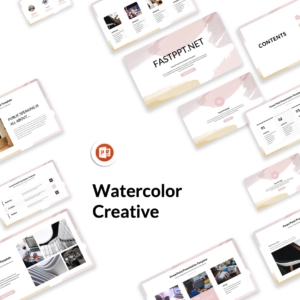 Watercolor Creative Minimal Report Presentation Template