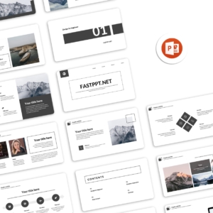Minimal Black White Business Report PowerPoint Template