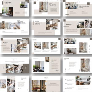 Soft Gray Decor Interior Presentation Template