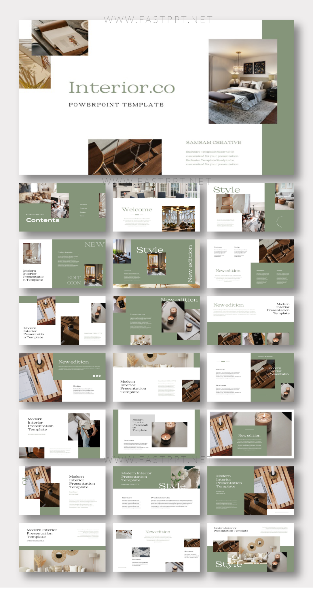 Interior Decor Brand Concept PowerPoint Template – Original and High ...