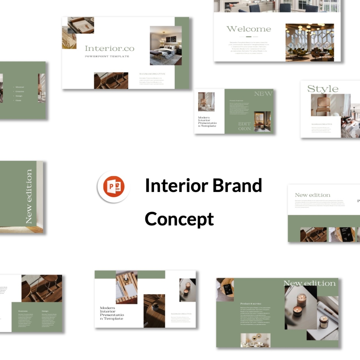 Interior Decor Brand Concept PowerPoint Template