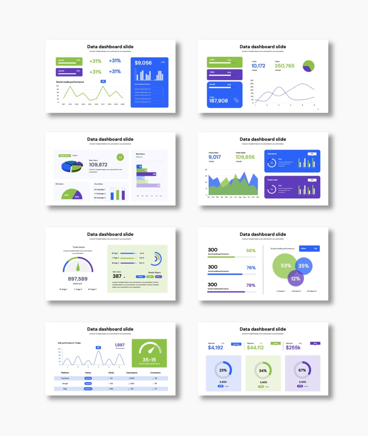 Data Dashboard Infographic Template