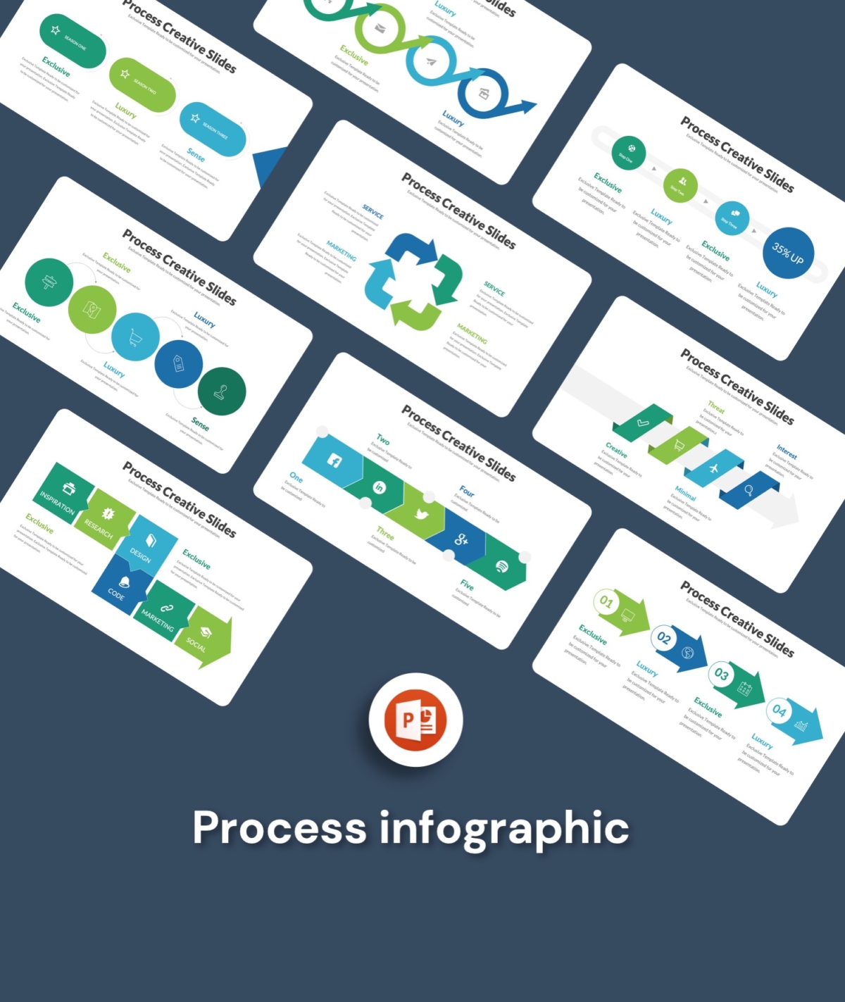 Process Creative Infographic Slides