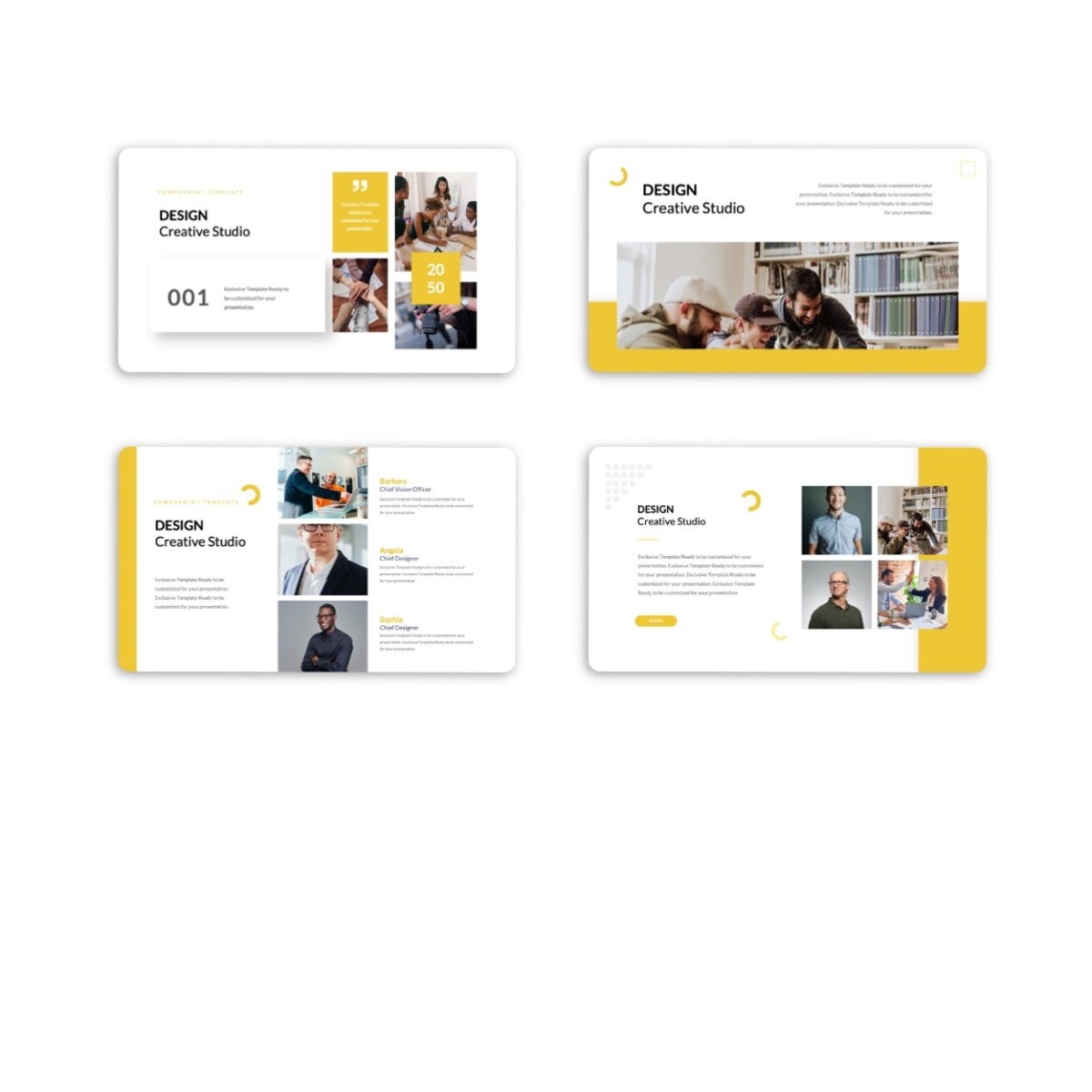 Clean Sales Projects Introduction PowerPoint Template