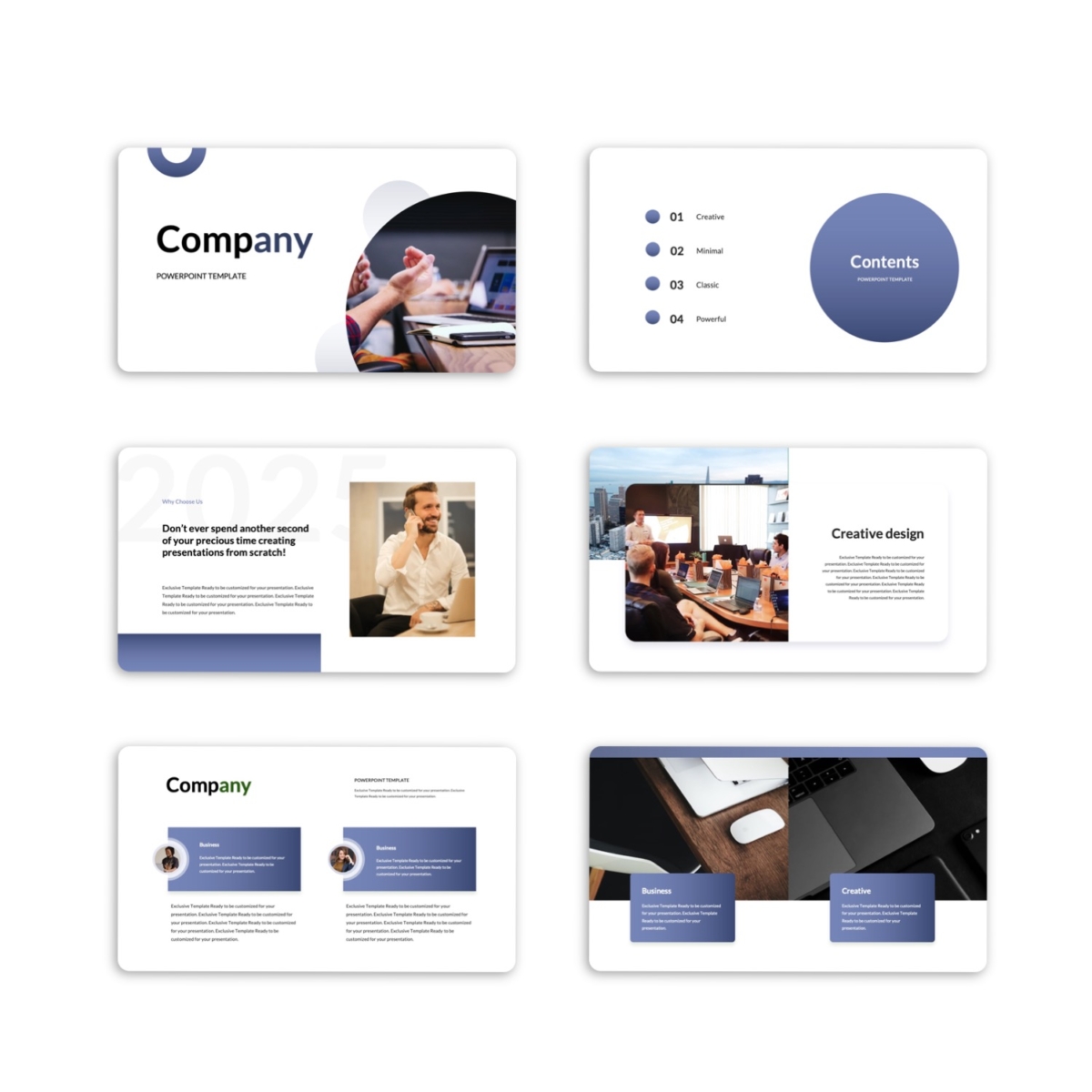Company Design Creative PowerPoint Slides Template