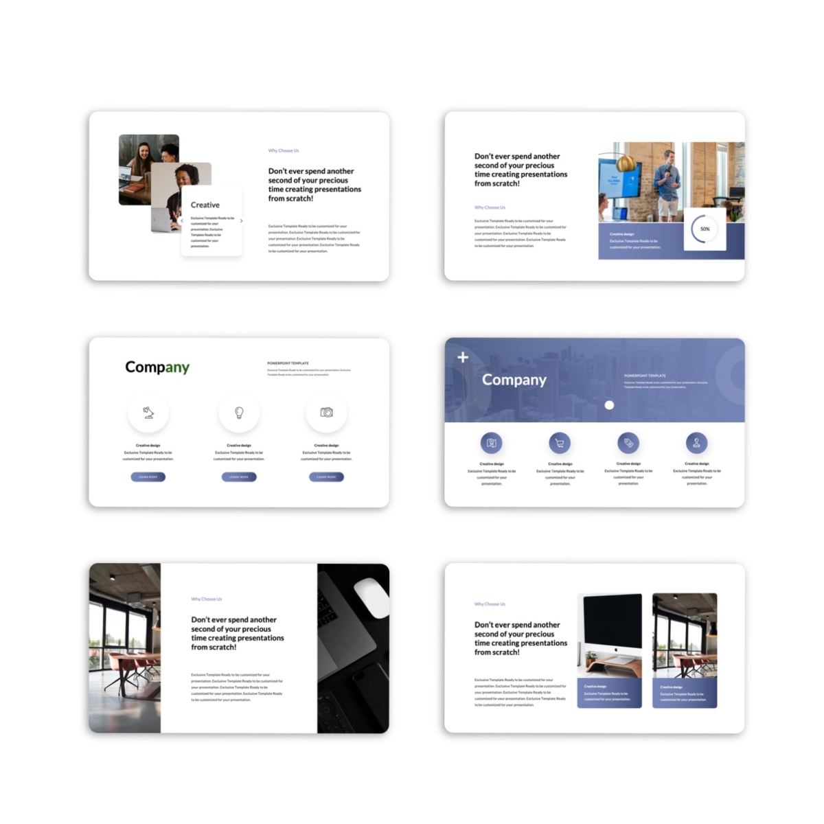 Company Design Creative PowerPoint Slides Template