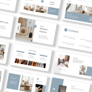 Minimal Creative Interior Work Portfolio PowerPoint Template