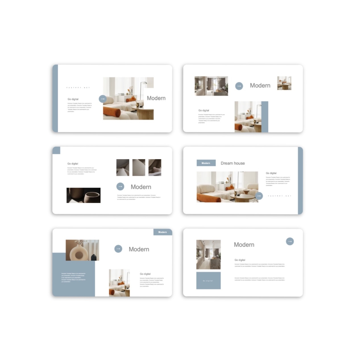 Minimal Creative Interior Work Portfolio PowerPoint Template