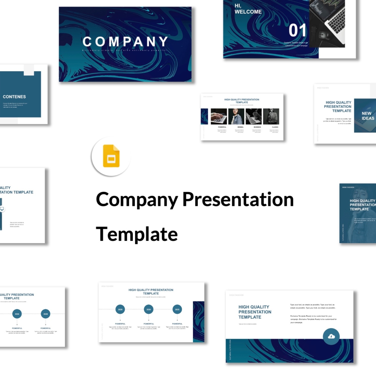 Google Slides-Beautiful Company Presentation Template